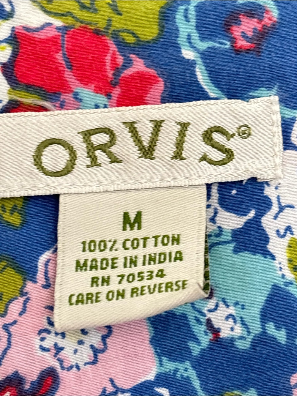 Orvis Classic Floral Women Button Shirt Size Medium Casual Classic A33 - Picture 7 of 12